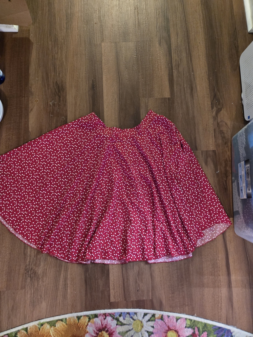 Women’s Crimson Red Heart Circle Skirt 14/xl